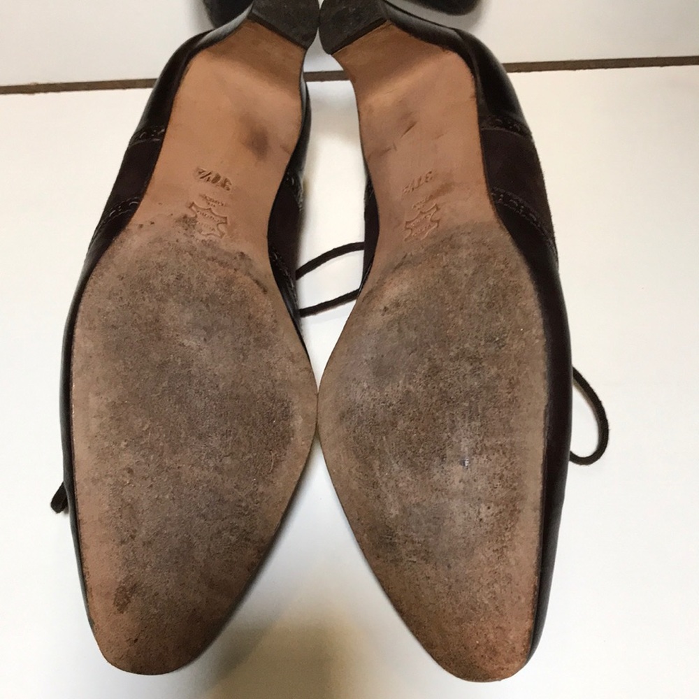 Vintage Manolo Blahnik Deep Brown Suede & Leather - Picture 6 of 14